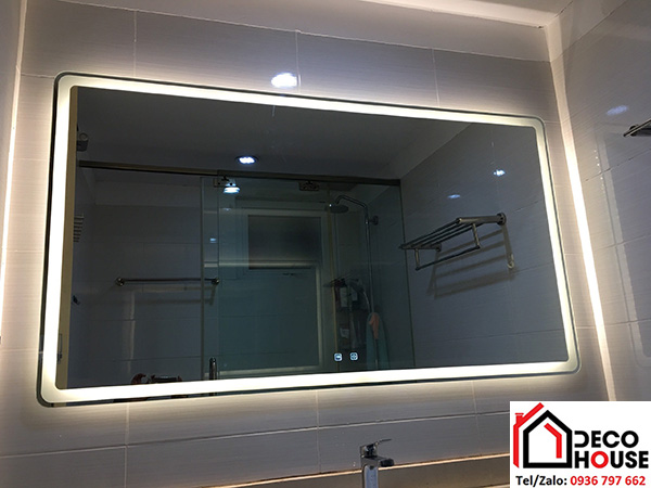 gương led hình chữ nhật nhà vệ sinh