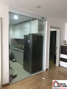 giá cửa kính cường lực lùa 1 cánh 2 cánh
