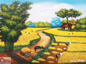 Tranh kính 3D đồng quê