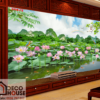 Tranh kính 3D hoa sen