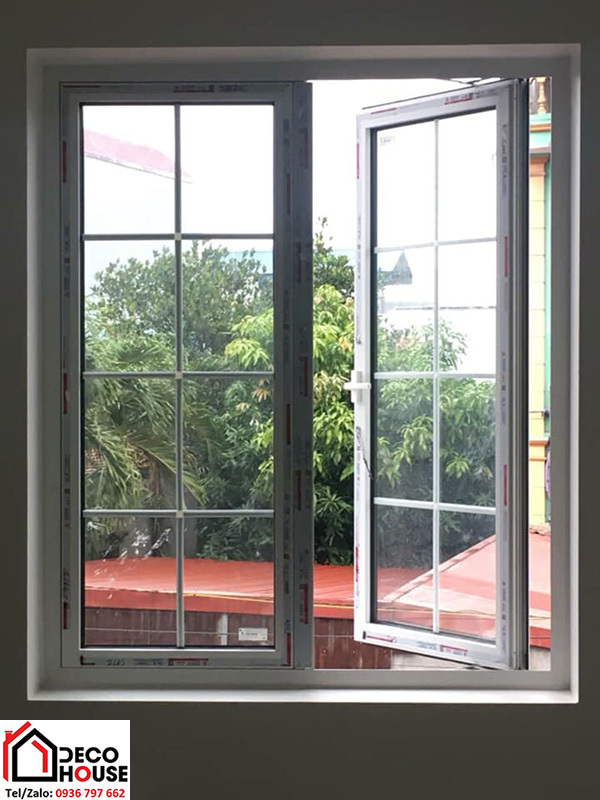 Cửa sổ nh&ocirc;m Xingfa 2 c&aacute;nh mở quay sử dụng k&iacute;nh hộp