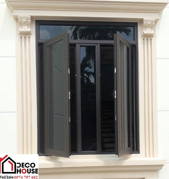 Cửa sổ nh&ocirc;m Xingfa mở quay 2 c&aacute;nh đẹp