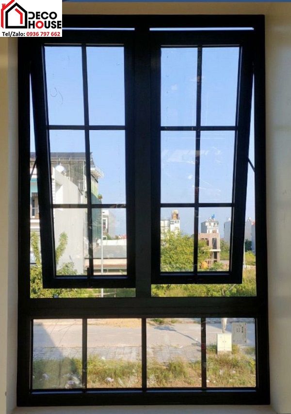 Mẫu cửa sổ mở hất 2 c&aacute;nh nh&ocirc;m Xingfa đẹp