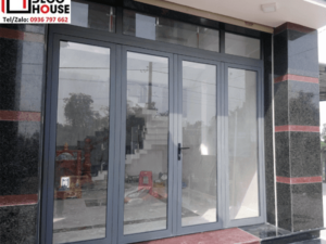 Cửa nhôm Xingfa màu xám ghi