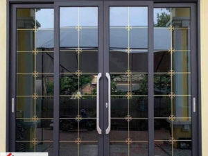 Cửa trượt quay nhôm kính 4 cánh