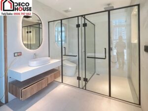 Thi công cabin tắm hệ slim papo tại Hà Nội