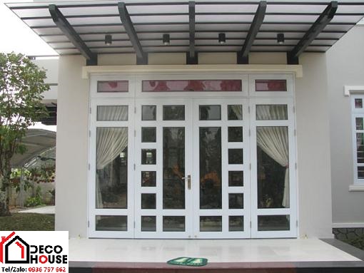 Thi công cửa nhôm Xingfa 4 cánh màu trắng đẹp tại Hai Bà Trưng