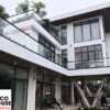Lan can kính cường lực sân thượng đẹp