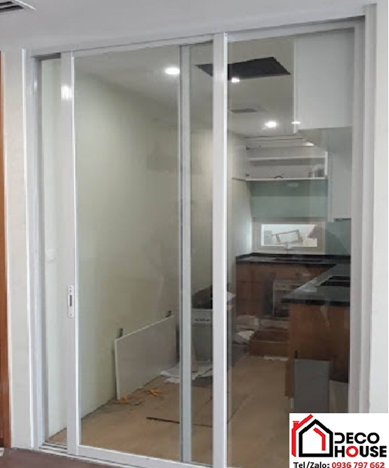 Cửa lùa nhôm Xingfa ngăn phòng bếp