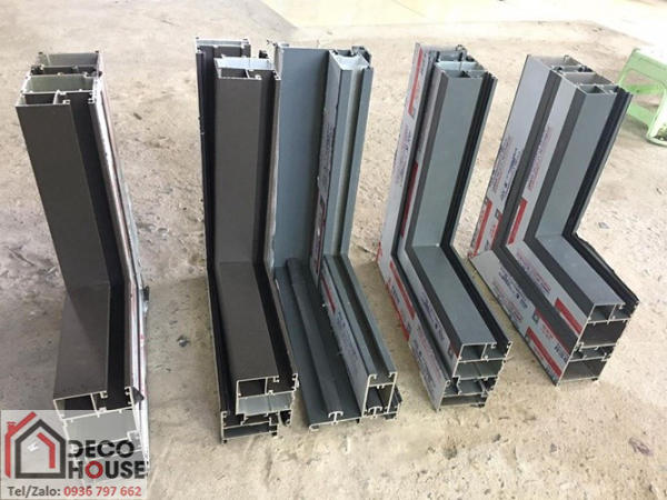 Mặt cắt cấu tạo vách kính cố định nhôm Xingfa